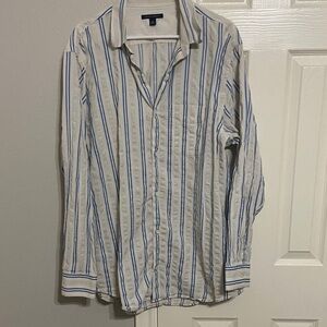 Banana Republic Blue Striped Men's Shirt